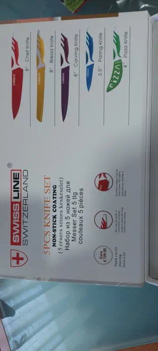 Set 5 Cuchillos y Pelador Colores