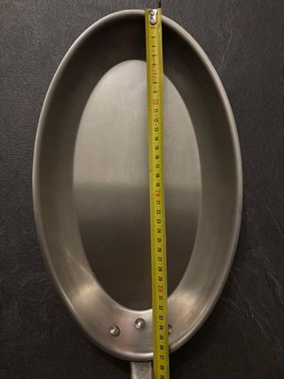 Padella ovale rame stagnato 38x22 cm