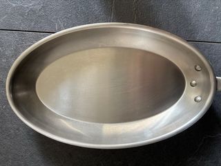 Padella ovale rame stagnato 38x22 cm
