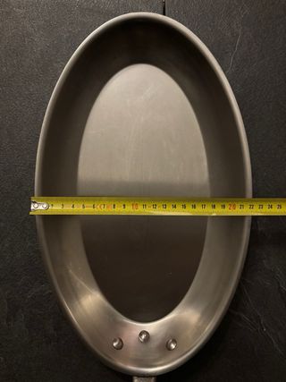 Padella ovale rame stagnato 38x22 cm