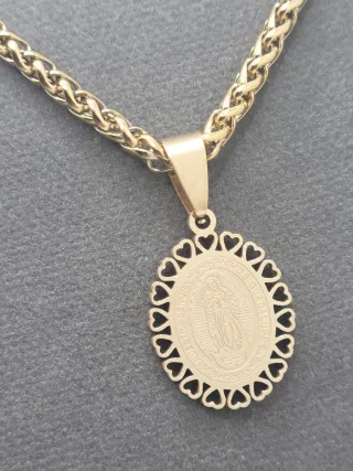 Colgante Virgen Guadalupe Acero Quirúrgico