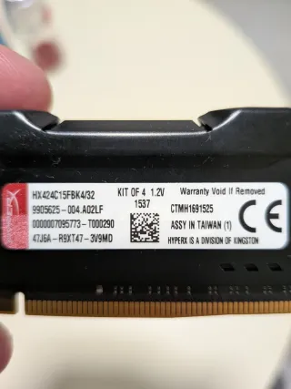 Memoria RAM Kingston Fury HyperX DDR4 8GB