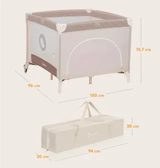 Parque infantil plegable 100x100 cm