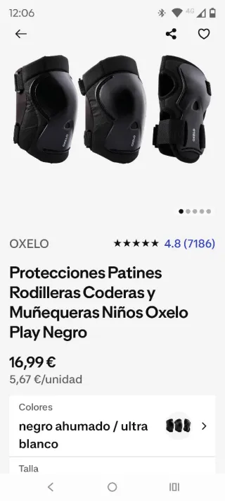 Protecciones Patines Skate Talla XS