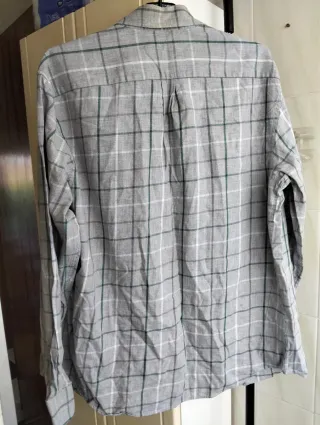 Camisa de cuadros gris y verde Talla XL