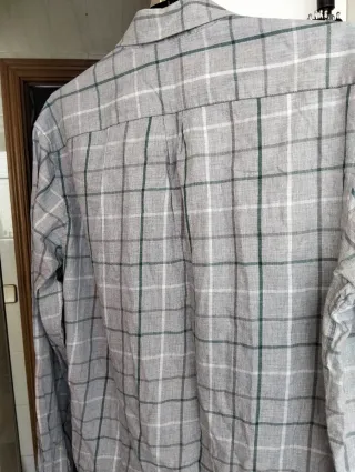 Camisa de cuadros gris y verde Talla XL
