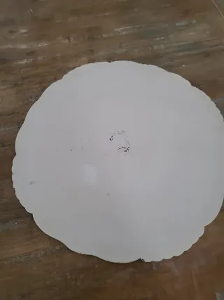 Vassoio decorativo in legno bianco