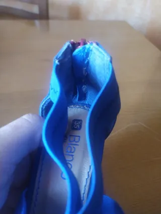 Zapatos de tacón azul talla 35