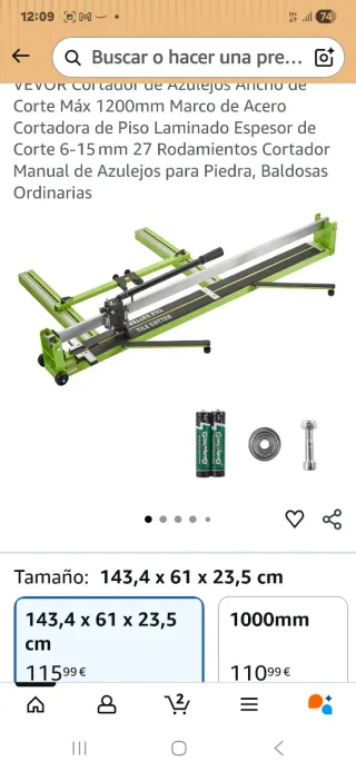 Cortador de azulejos VEVOR