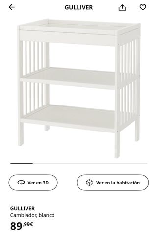 Cambiador Bebé IKEA Gulliver Blanco