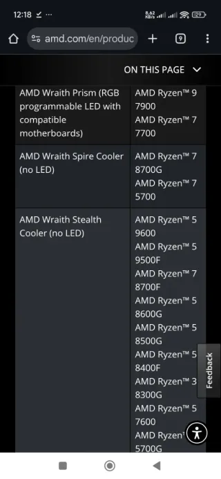 Disipador AMD Ryzen 7