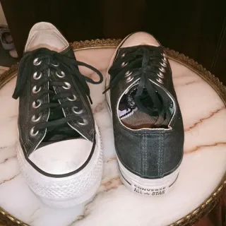 Converse Zapatillas Plataforma Negras Blancas