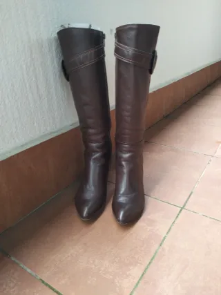 Botas altas marrones mujer