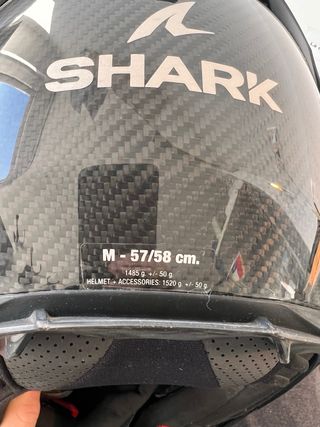 Casco Moto Shark Talla M Carbono