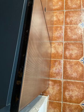 Estantería negra con puertas, aglomerado MDF