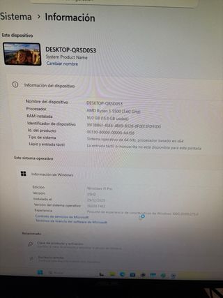 PC Gaming Ryzen 5 + RX 6500 XT 16GB RAM SSD 1T