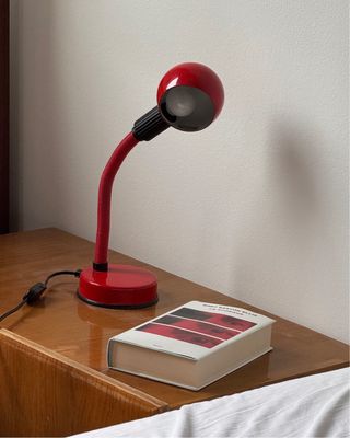 Lampada design Space Age vintage rossa italy