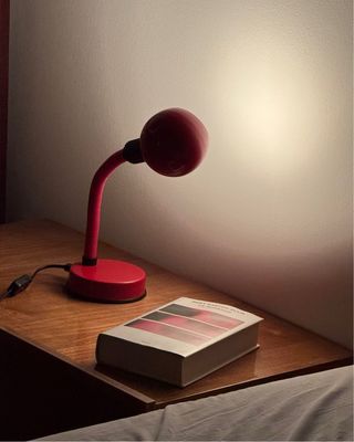 Lampada design Space Age vintage rossa italy