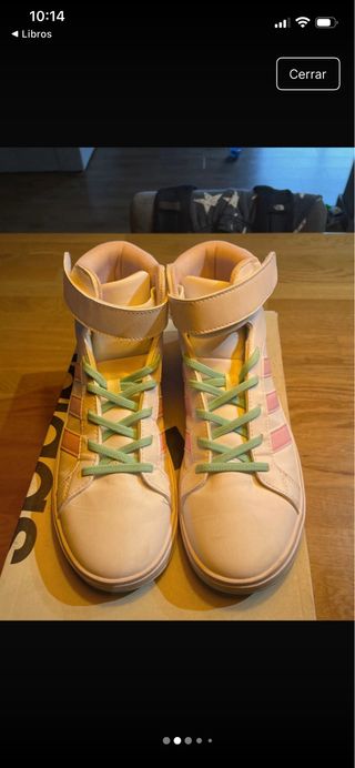 Adidas Grand Court Mid K Blancas Rosas