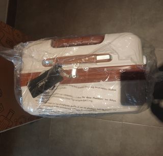 Maleta Mediana KONO Marrón 4 Ruedas Cerradura