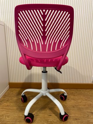 Silla de oficina infantil rosa