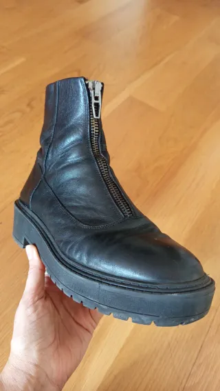 Botines Bershka Piel Cremallera Talla 40