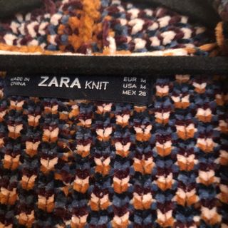 Chaqueta larga de punto multicolor