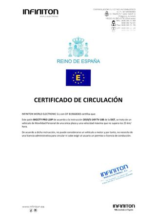 Patinete Eléctrico INFINITON