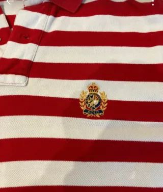 Polo Ralph Lauren Rayas Rojas y Blancas