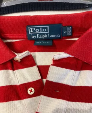 Polo Ralph Lauren Rayas Rojas y Blancas
