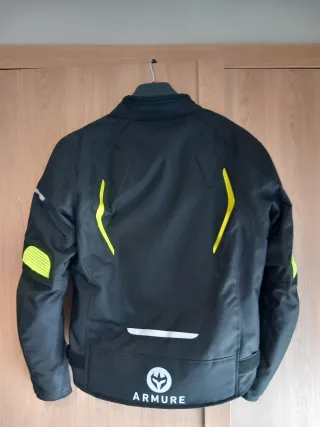 Chaqueta Moto Armure Hamo Waterproof Black/Yellow
