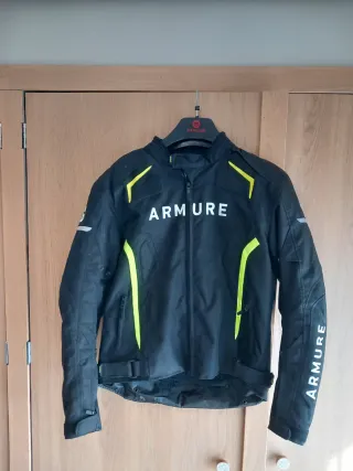 Chaqueta Moto Armure Hamo Waterproof Black/Yellow