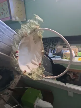 Cesta alfileres, cestas de regalo boda/comunion.