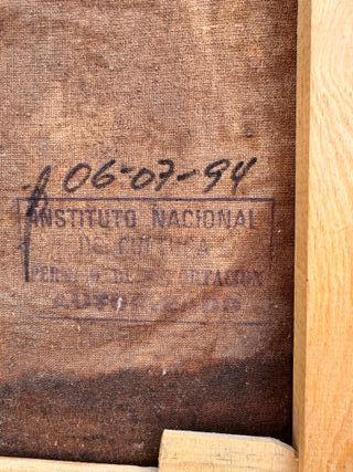 Óleo colonial Escuela Cuzqueña Virgen Dolorosa