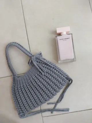 Borsa uncinetto grigia handmade