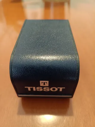 Caja antigua original reloj Tissot azul