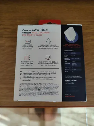 Caricabatterie Trust 65W USB-C per Laptop