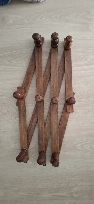Perchero madera vintage expandible