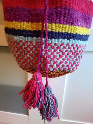 Bolso étnico tejido multicolor