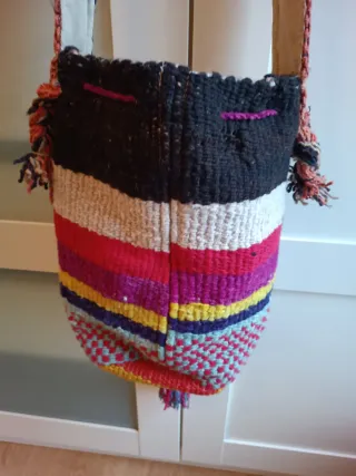 Bolso étnico tejido multicolor