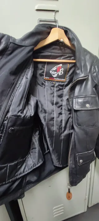 Casaco Motard Pele Preto