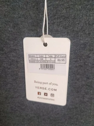 Vestido Yerse gris y negro