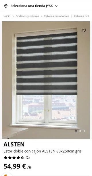 Estor enrollable gris para regular entrada luz