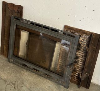 Caset de leña Calux 73x54,3x42,6 hierro