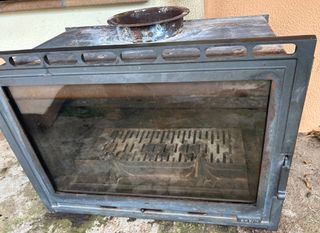 Caset de leña Calux 73x54,3x42,6 hierro