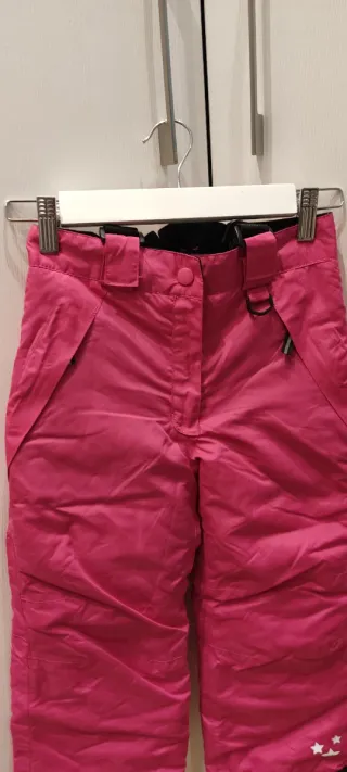 Pantalón de nieve para niña rosa