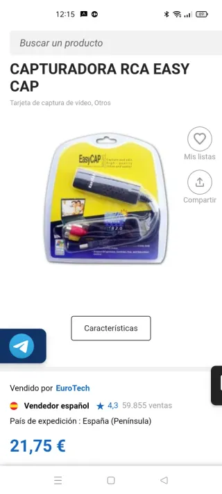 EasyCAP Capturadora Video a USB 2.0