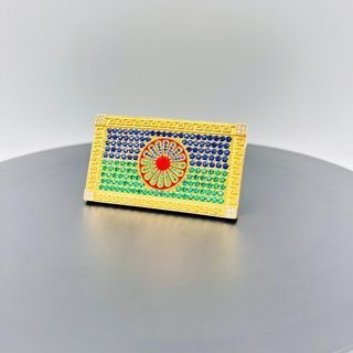 SELLO BANDERA GITANA CON CIRCONITAS18K