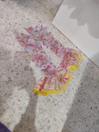 Traje Flamenca T. 36 Multicolor. Diseño original.