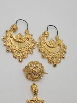 Conjunto Joyas Chapado en Oro